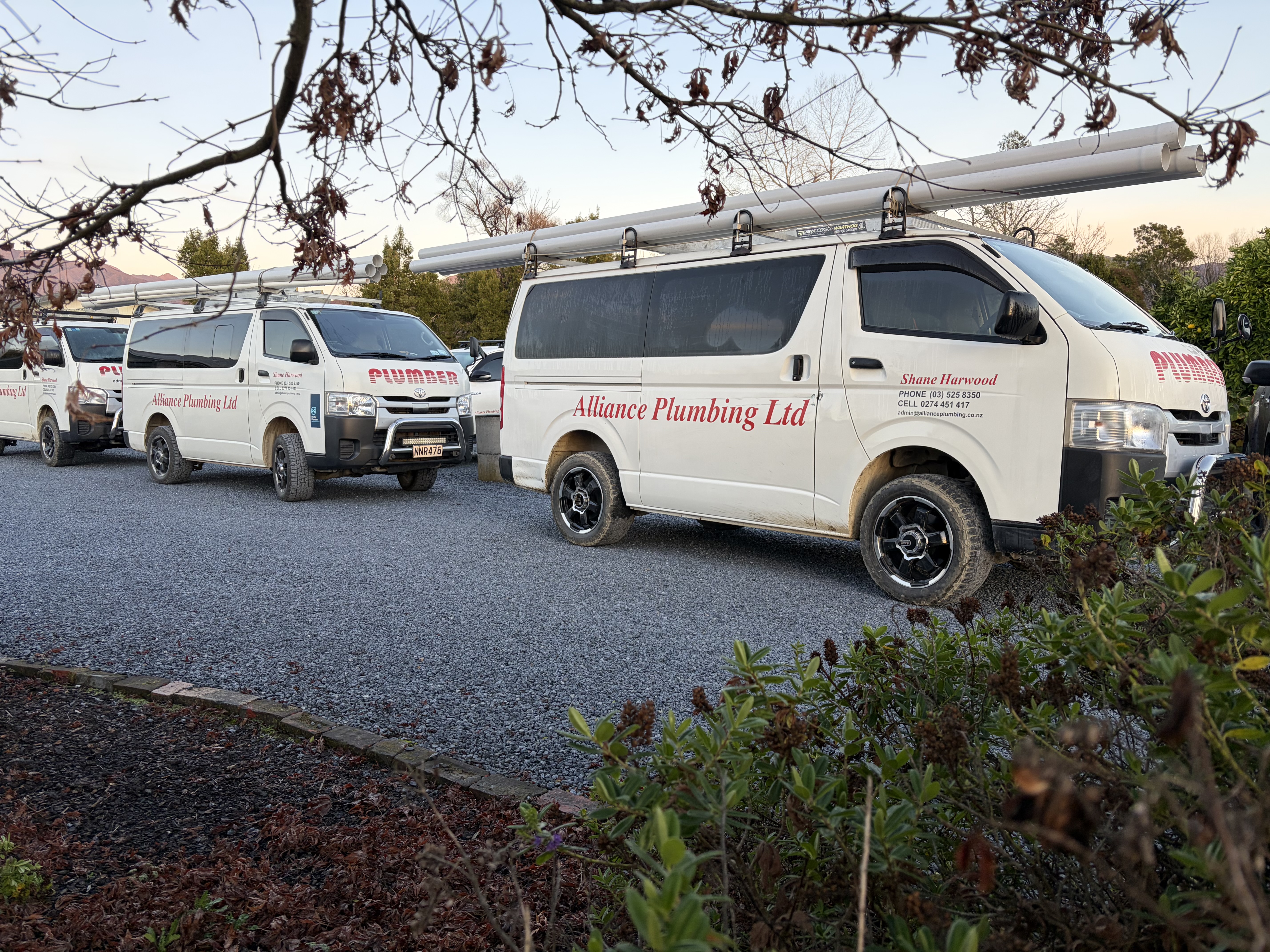 Alliance Plumbing vans